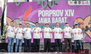 Penutupan Porprov XIV Jabar Resmi Ditutup Gubernur Jawa Barat (Jabar) Ridwan Kamil. Foto : Wisnu Wicaksono