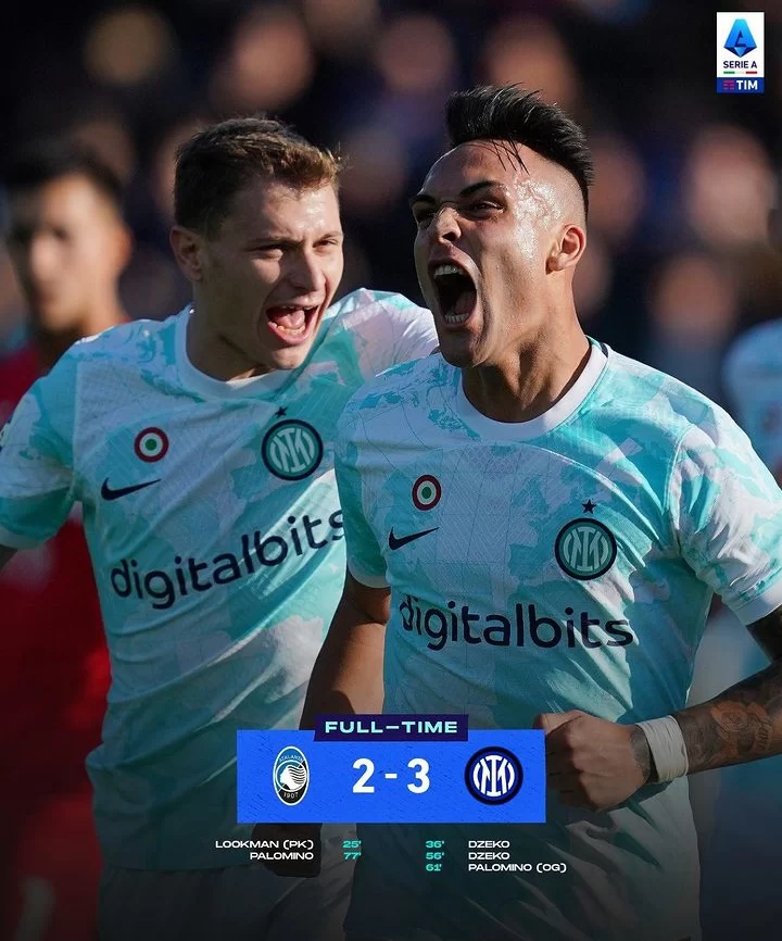 Atalanta vs Inter Milan 2-3, Inter berhasil naik klasmen ke-4 Seri A