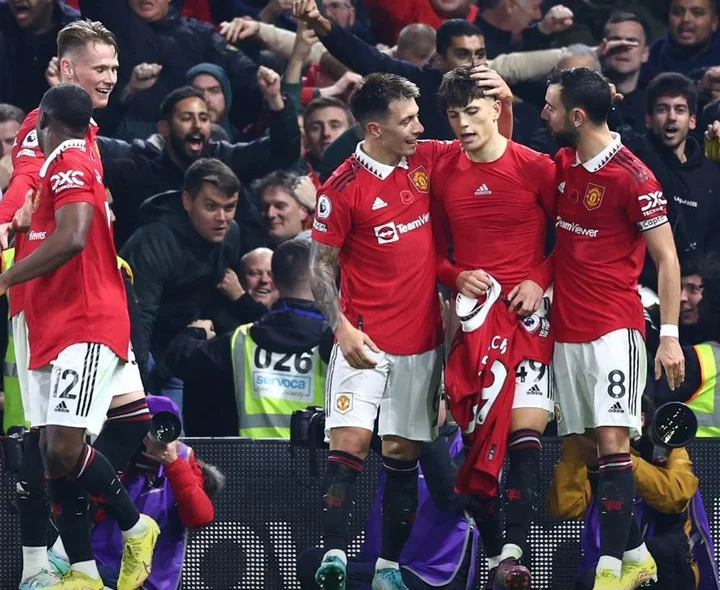 Manchester United Menang tipis atas fullham dengan skor 2-1. Foto : Instagram @Manchestetunited