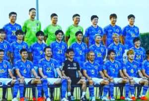 Tim Samurai Biru Jepang berhasil merajai Grup E Piala Dunia 2022 Qatar dan melaju ke babak 16 Besar. Foto : Tim sepakbola Jepang. Sumber : Facebook