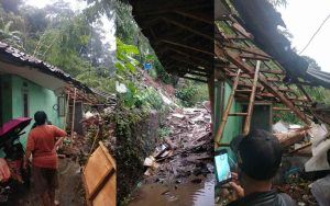 Longsor Akibat Hujan Deras di Coblong Dago, Beberapa Rumah Rusak Serta Satu Korban Jiwa