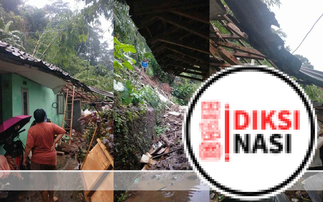 Longsor Akibat Hujan Deras di Coblong Dago, Beberapa Rumah Rusak Serta Satu Korban Jiwa