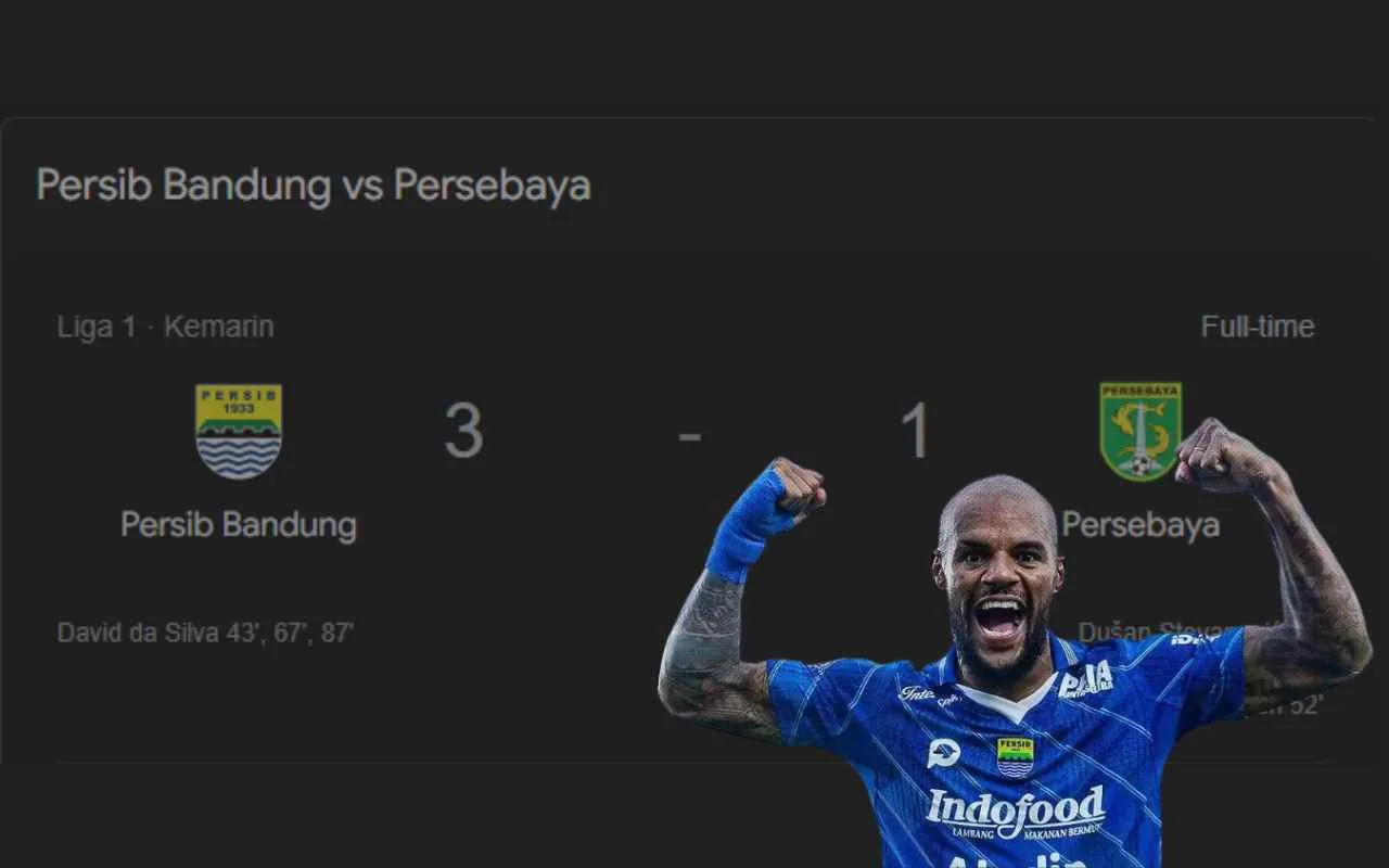 Hattrick David da Silva Antar Maung Bandung Bantai Bajul Ijo