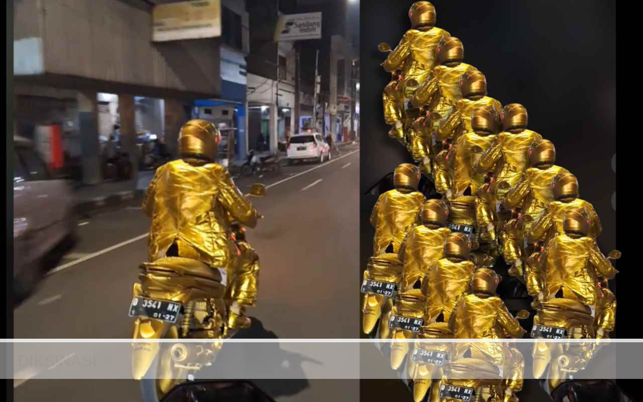 Shimmer Viral, Tren Lebaran Manusia Emas di Bandung Bikin Silau