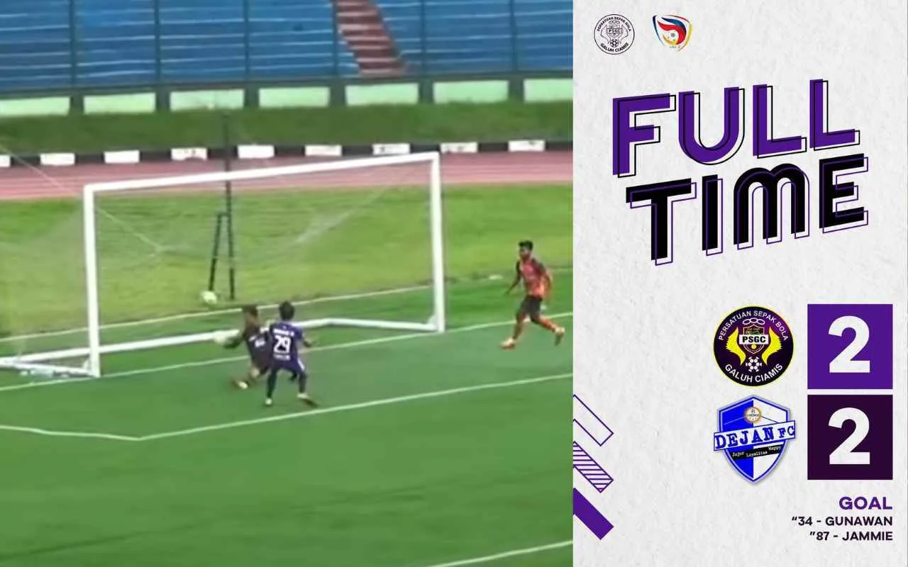 PSGC Ciamis dan Dejan FC BErbagi Poin, Gol Jamie Jadi Penentu