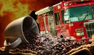 Diskar PB Kota Bandung Padamkan Kebakaran Roasting Kopi