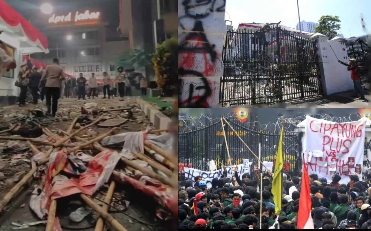 Gedung DPRD Jabar Rusak Parah Paska Demo Putusan MK