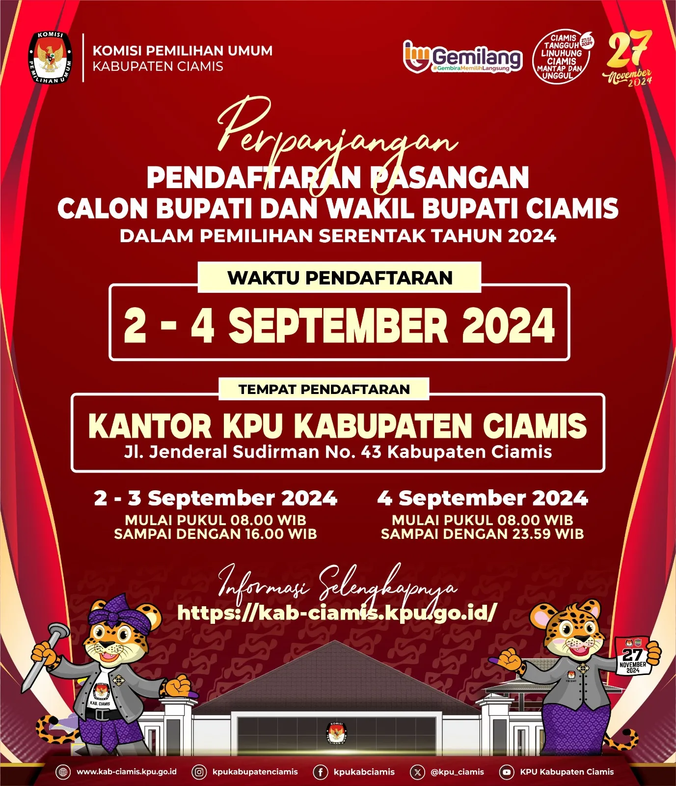 KPU Ciamis Perpanjang Pendaftaran