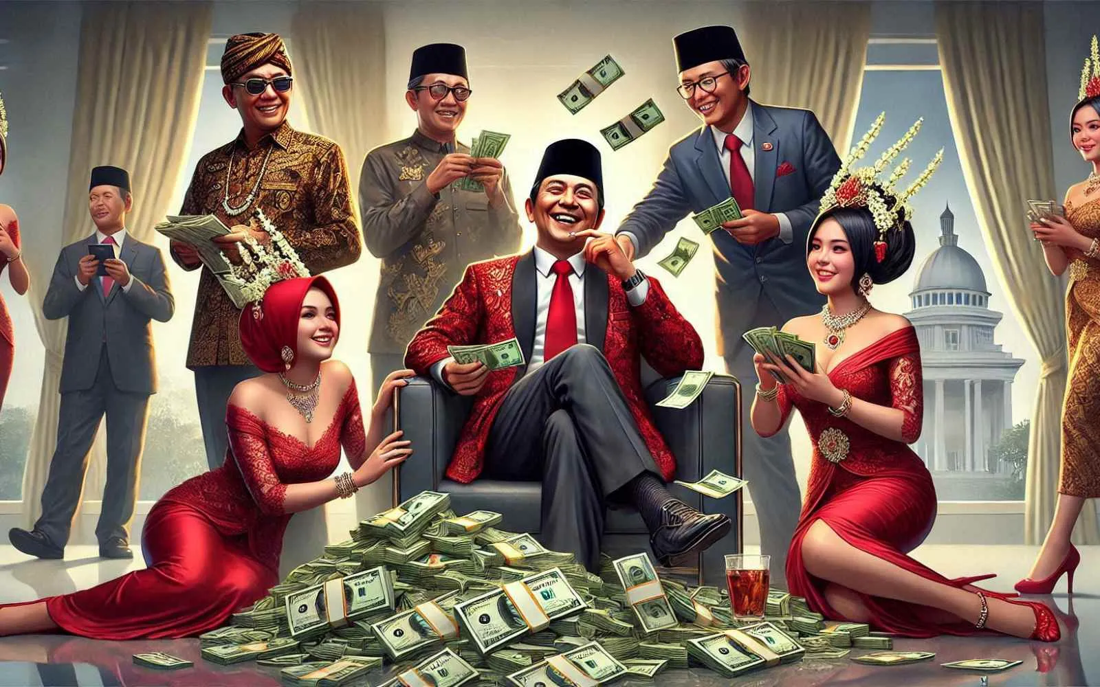 Korupsi Dana Desa, Kades Kedungbokor Biayai LC dan Foya-foya. Gambar Ilustrasi AI