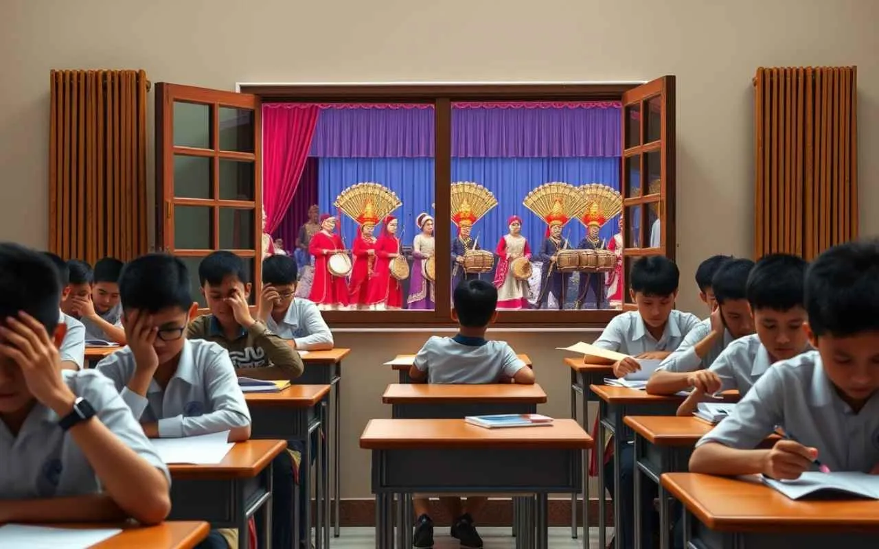 FLS2N dan FTBI di SMPN 6 Ciamis tak Hargai Siswa Ujian Akhir, Gambar ilustrasi AI
