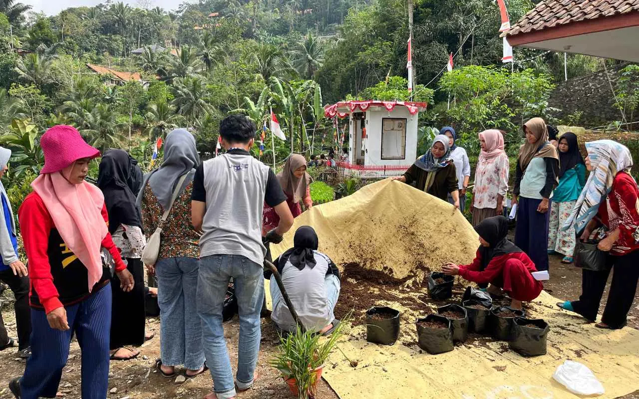 Pertanian Herbal Desa Sadewata, Inovasi KKN Unigal Ciamis