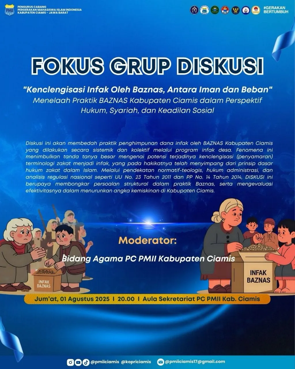 Kenclengisasi Baznas Ciamis, PMII: Jangan Komersialkan Ibadah!